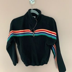 forever 21 stripped croped sweatshirt